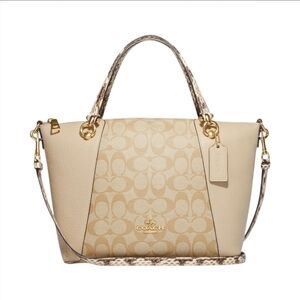 Coach Kacey Satchel Colorblock And Snake Embossed C7261